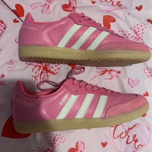 Adidas Samba Pink and White Sneakers